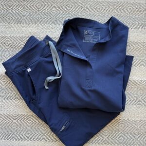 Figs Navy Blue Medical Scrub Set